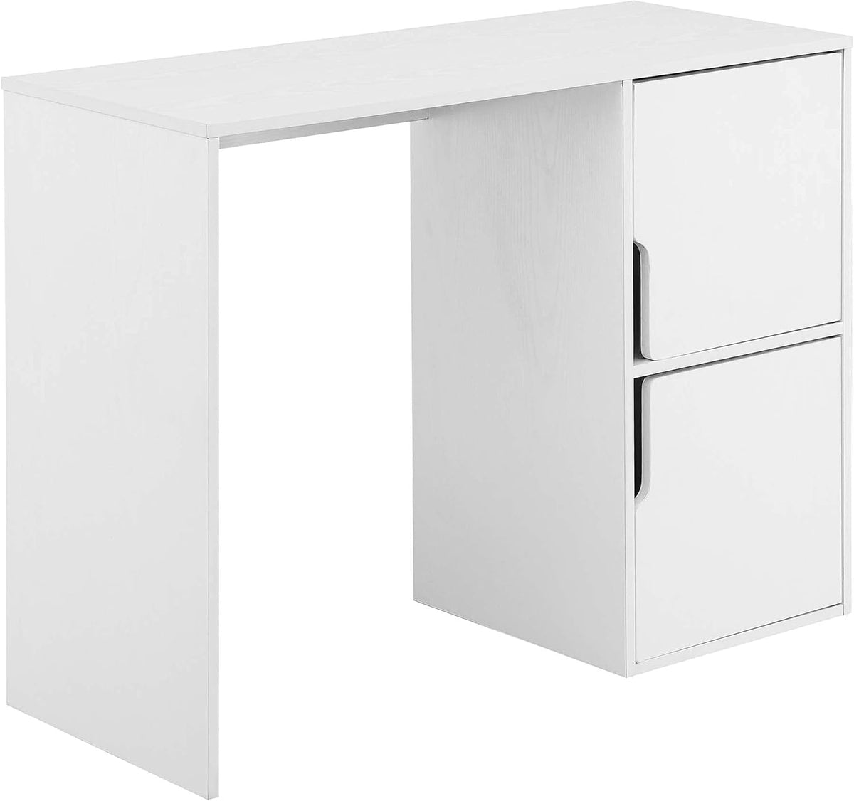 White Student Desk with Storage Cabinets B679302