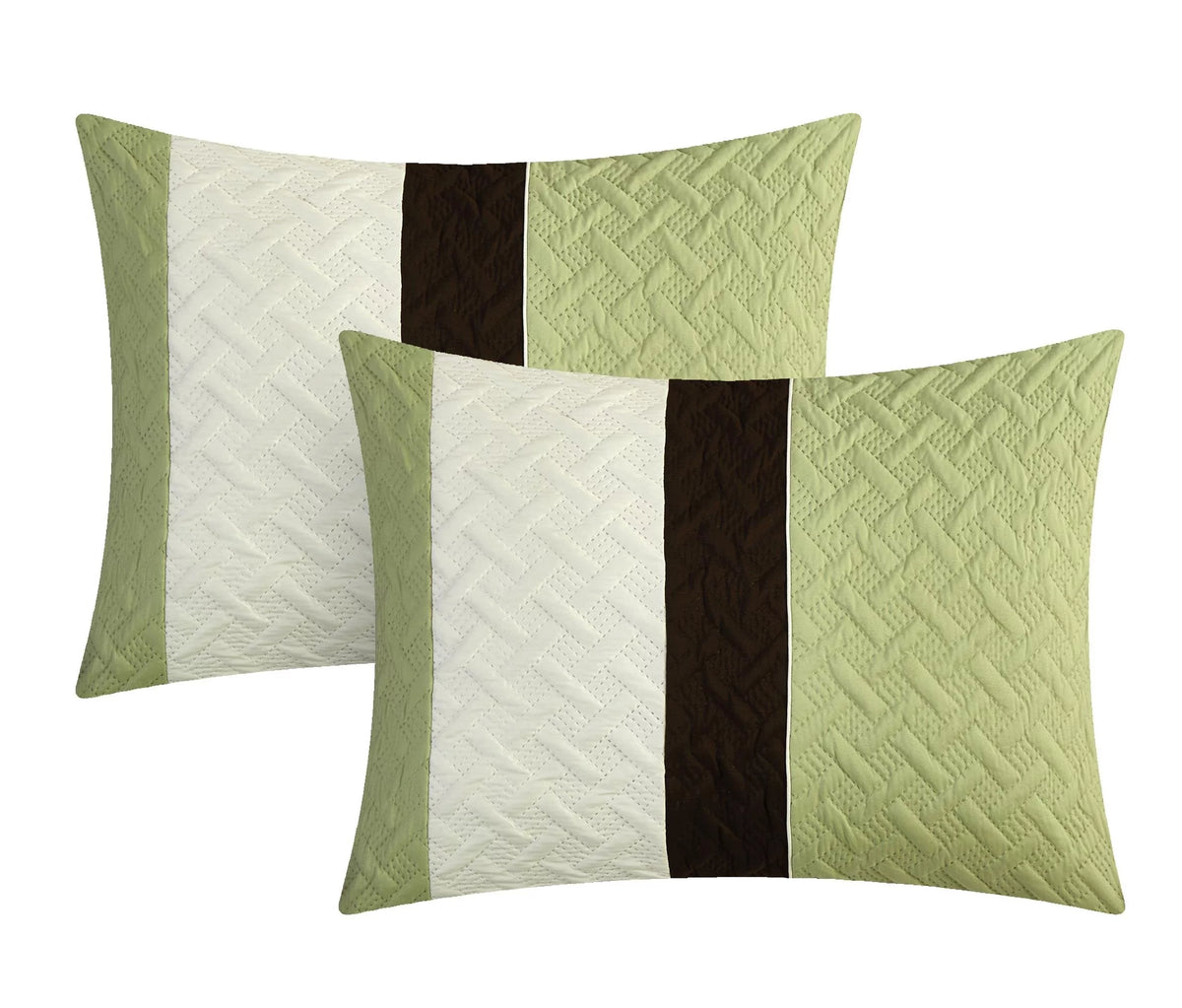 Queen 10 Pieces Green Bed In A Bag I72569