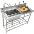 Stainless Steel 1 Compartment Utility Sink with Faucet R1872