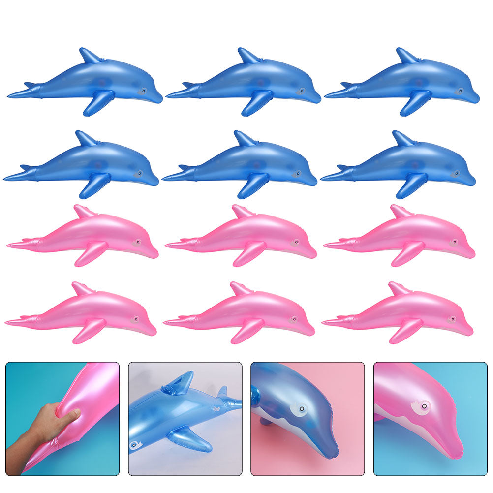 12pcs Pvc Inflatable Dolphin Toys Outdoor Toys A609