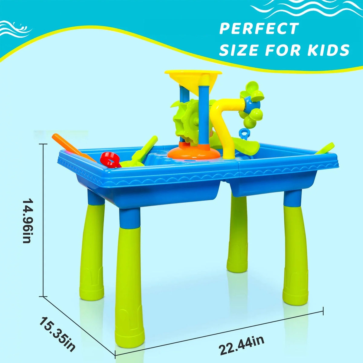 Water Tables for Toddlers Outdoor Sand Toys 38Pcs Set D580