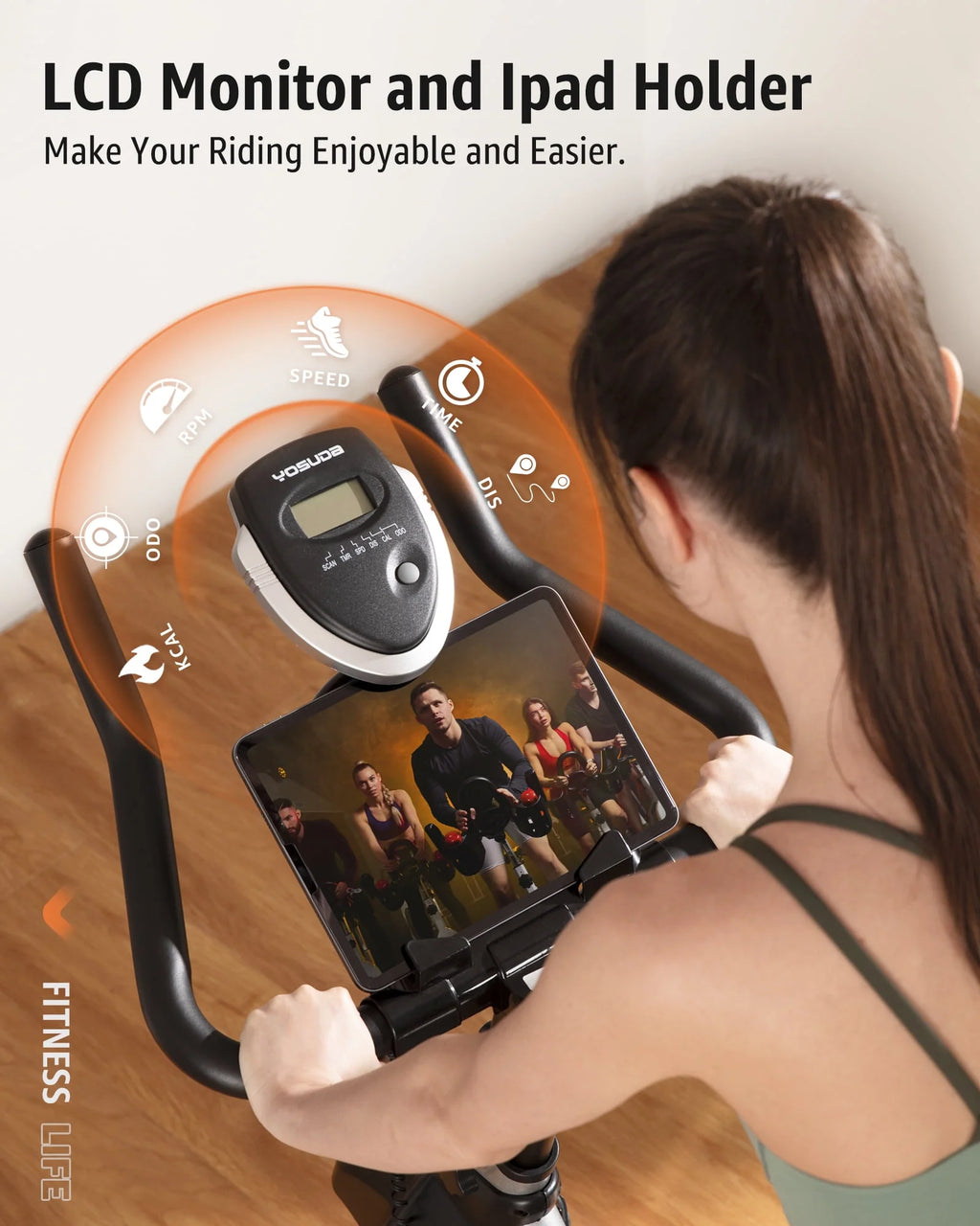 Indoor Cycling Bike Stationary Bike 270lb Max Weight P158