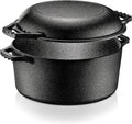 Pre-Seasoned Non-Stick Cast Iron Double Dutch Casserole Cookware R37010