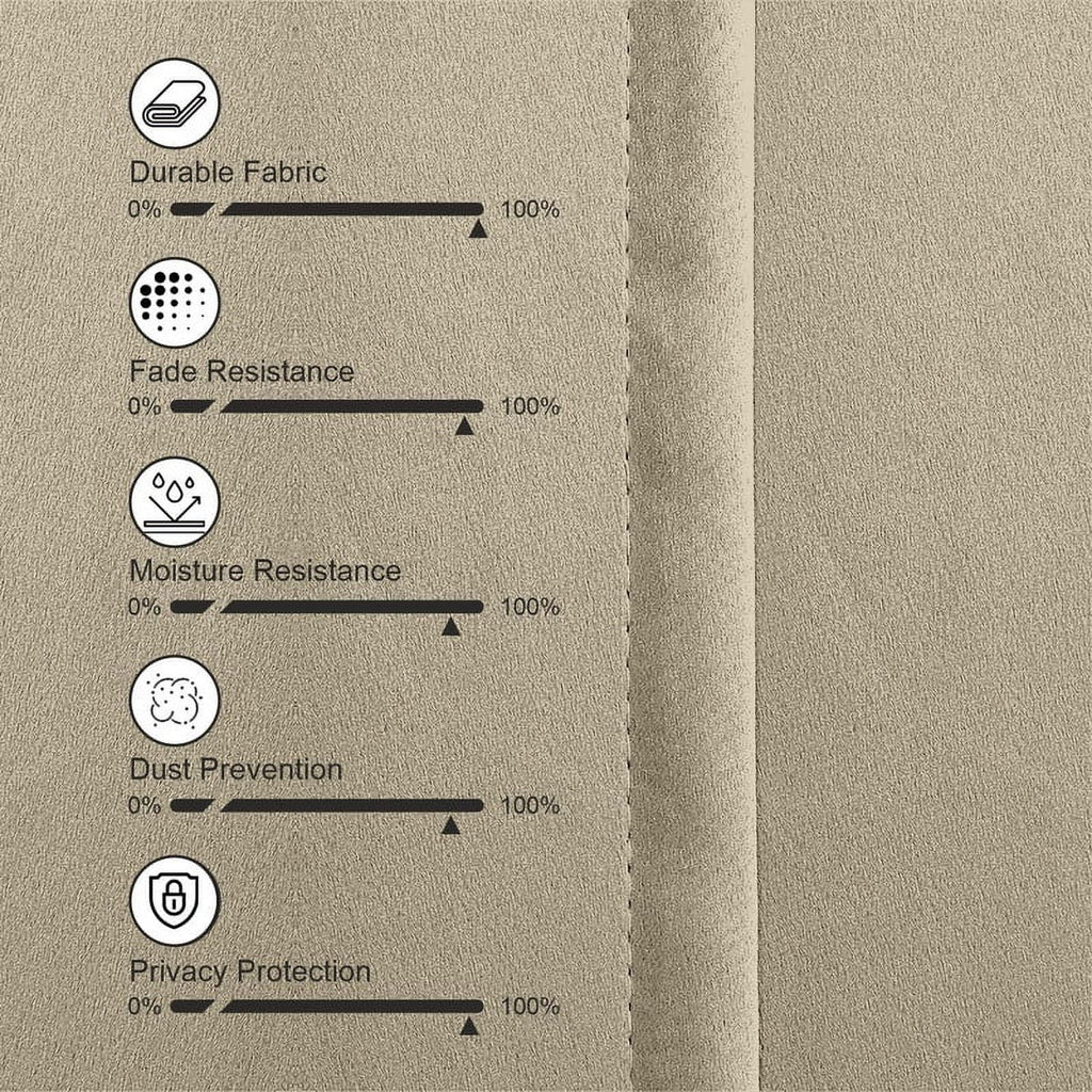 Beige Blackout Curtain 42x84 G8302
