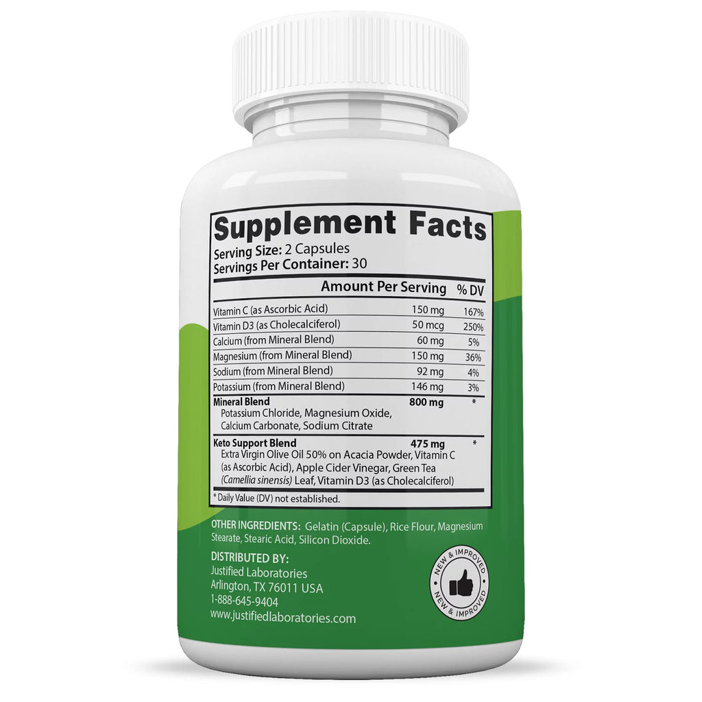Keto ACV Pills 1275mg Dietary Supplement 180 Capsules A99385
