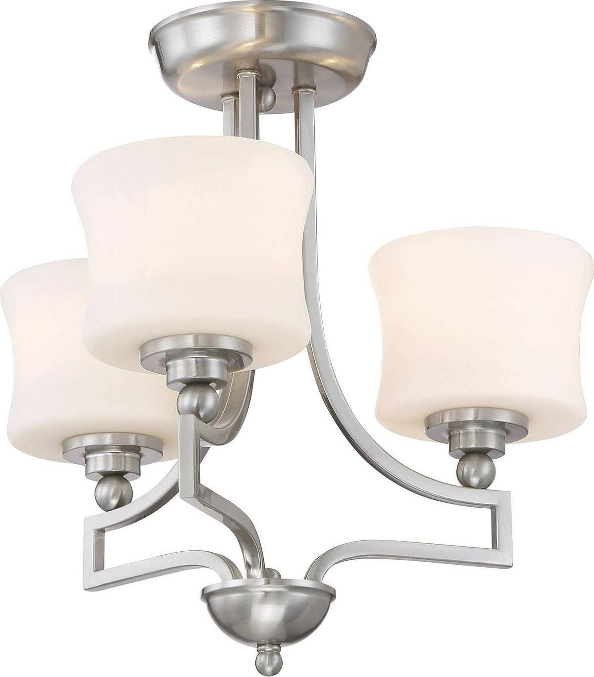 Satin Nickel 3 Light Semi Flush A733755