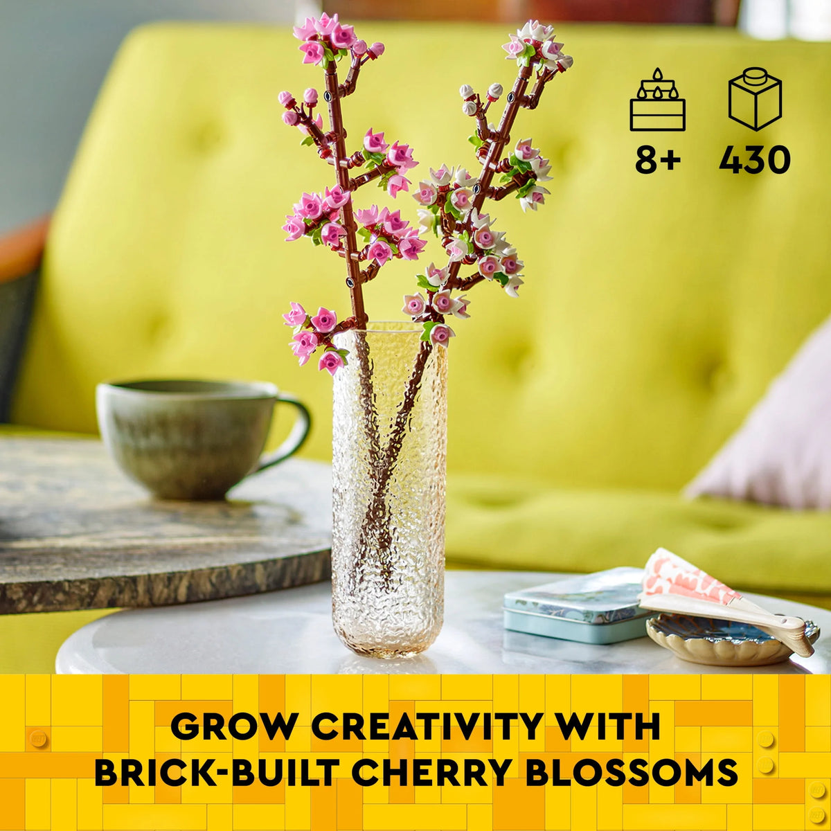 White and Pink Cherry Blossom Building Set O279705