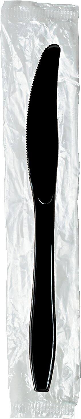 Black Plastic Knives 1000/Carton K252058