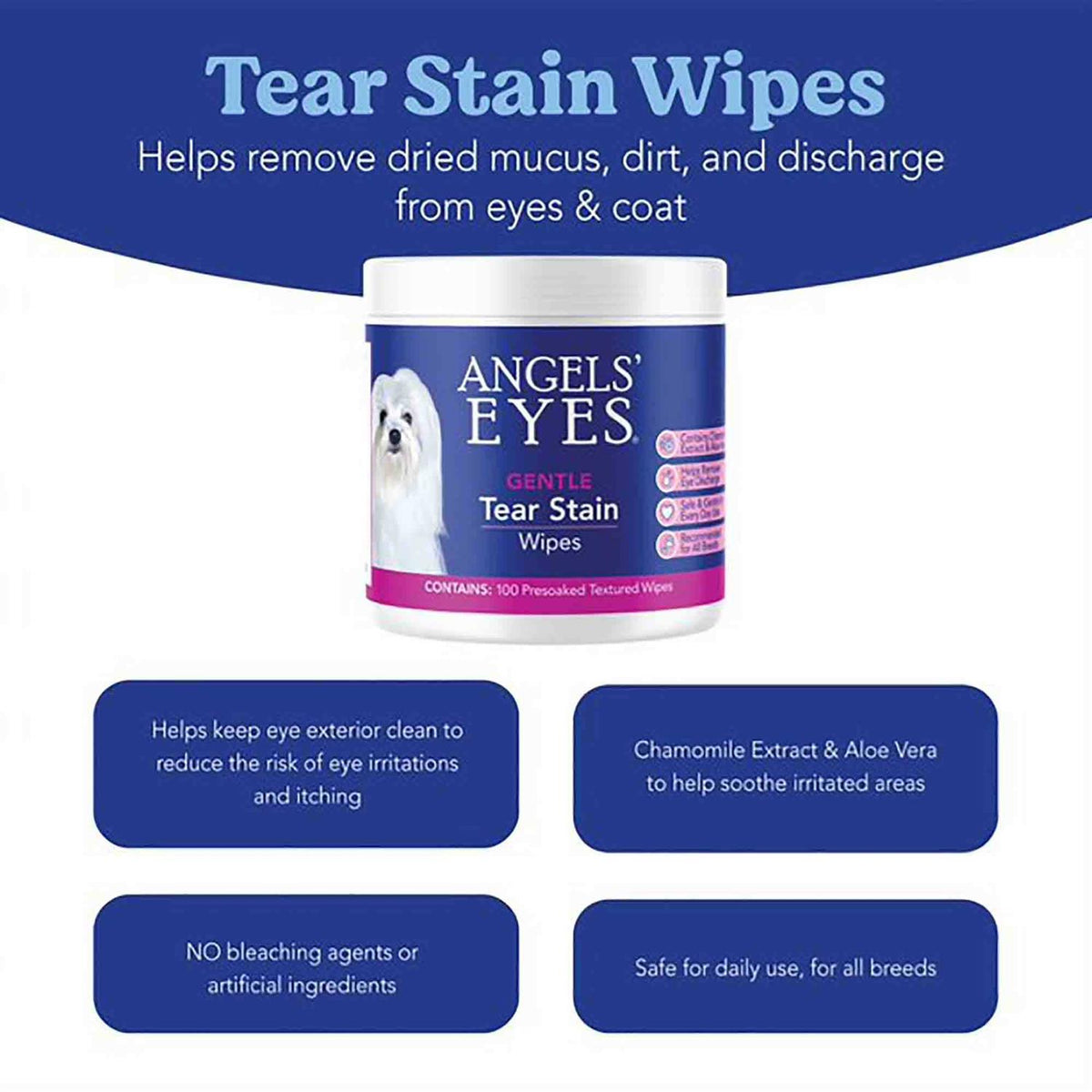 Gentle Tear Stain Wipes W805233
