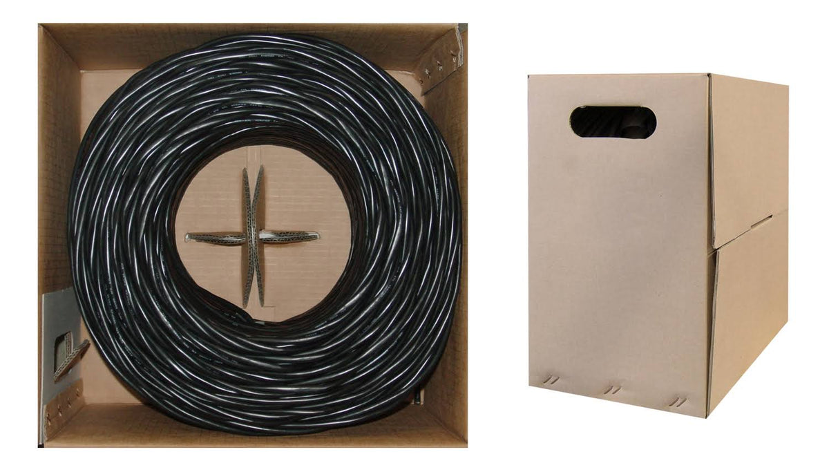 Black Solid Cat6 Bulk Cable Q4408