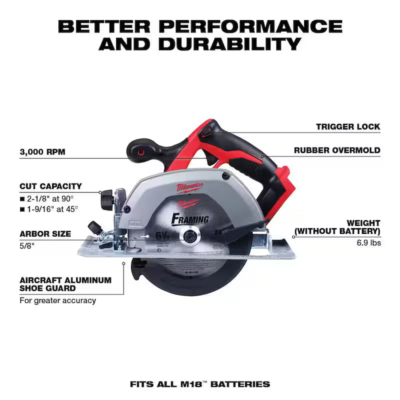 18V Cordless Circular Saw with Random Orbit Sander O7674