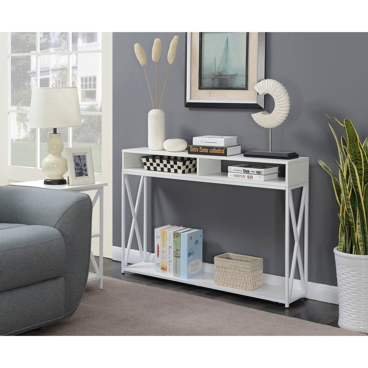 White 2-Tier Console M5410