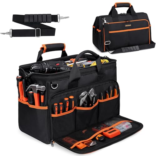 Heavy Duty 17.3-Inch 26-Pocket Waterproof Foldable Tool Bag K3165