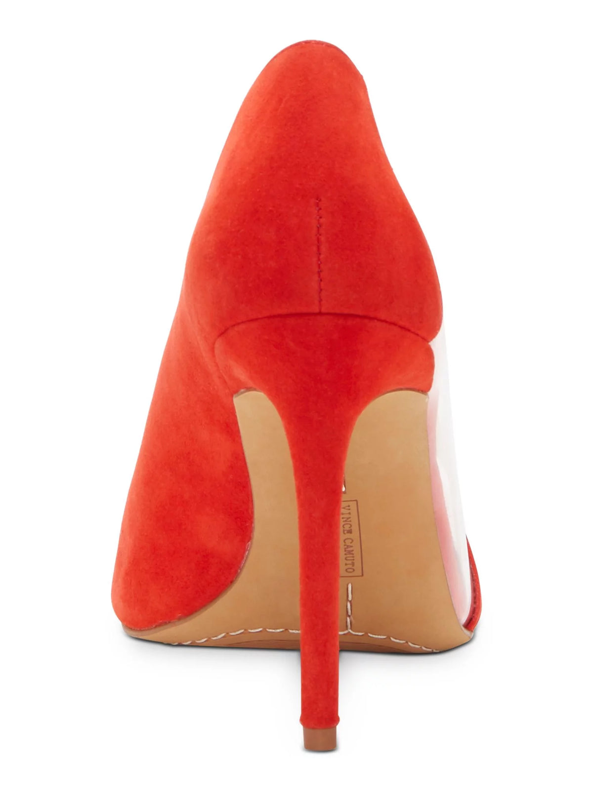 Red Transparent Panel Open Toe Stiletto Slip On Leather Dress Pumps Z448