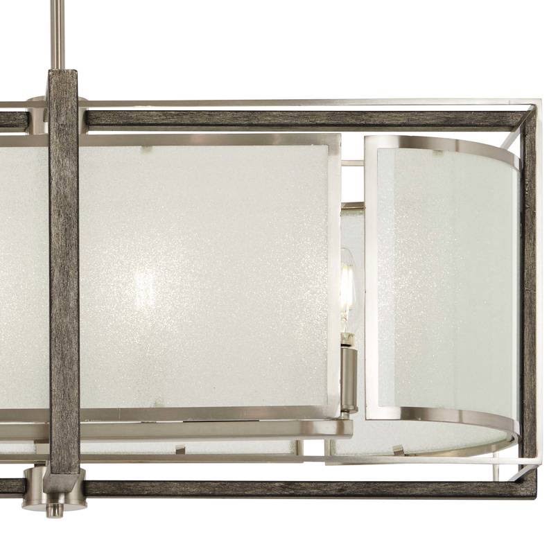 6 Light Brushed Nickel Island Light B8979