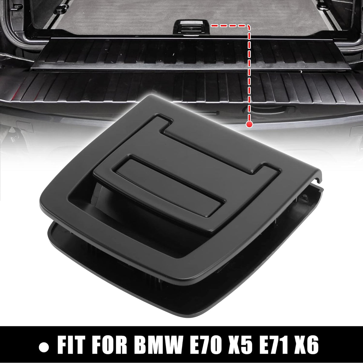 Black Rear Trunk Mat Carpet Handle T906