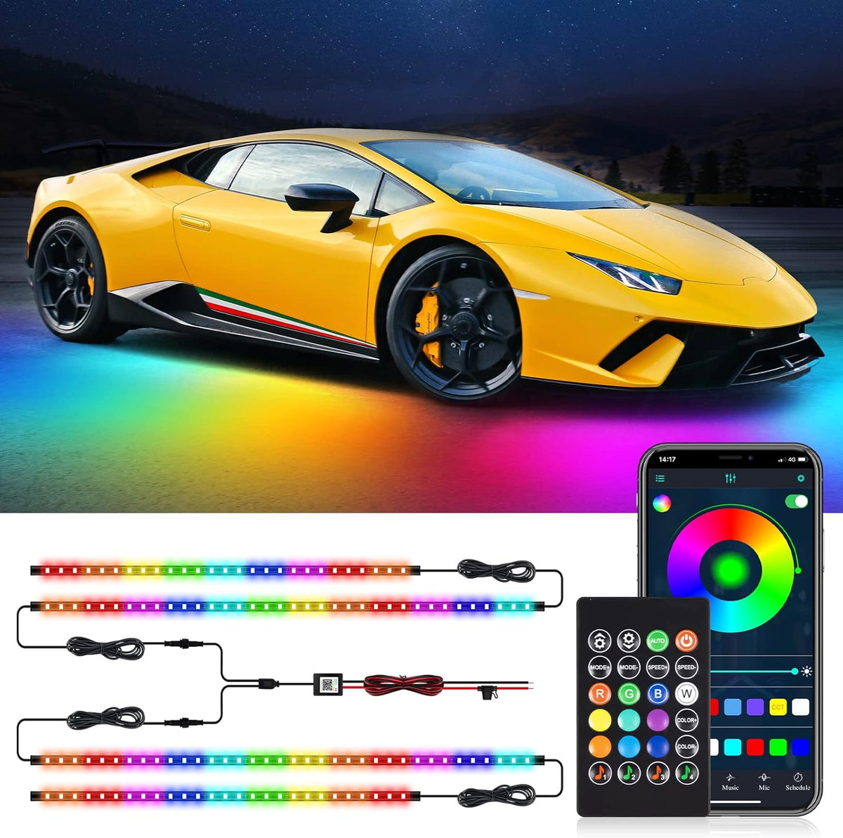 Underglow Kit with App and Remote Control, Pack of 2 H7452