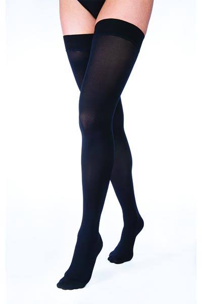 Black 15-20 Closed Toe Thigh Highs T346775