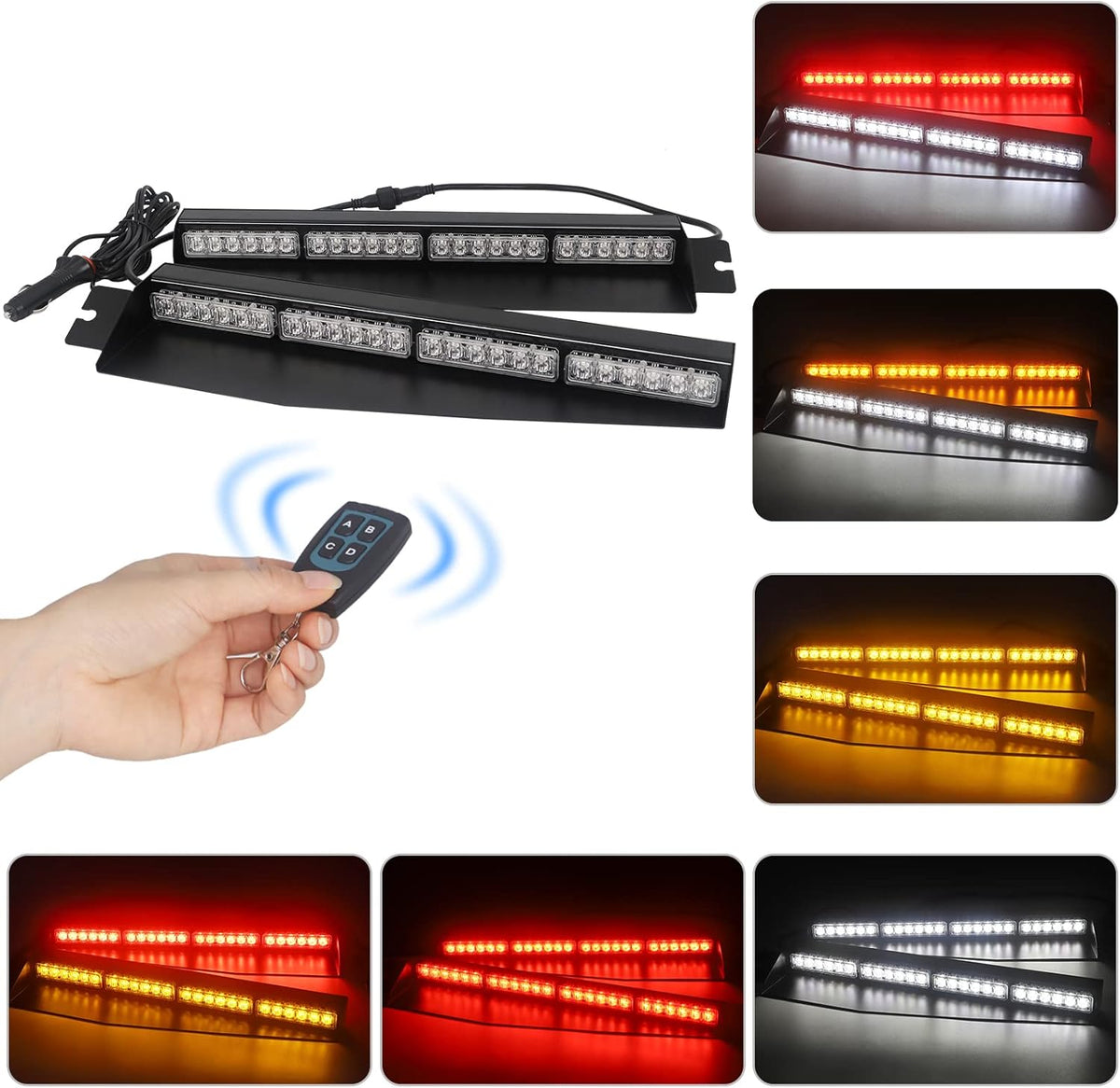 34 inches 40 LED Green White Strobe Light Bar for Trucks Q477771