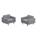 Gray Velvet Lounge Chair (Set of 2) Q9413