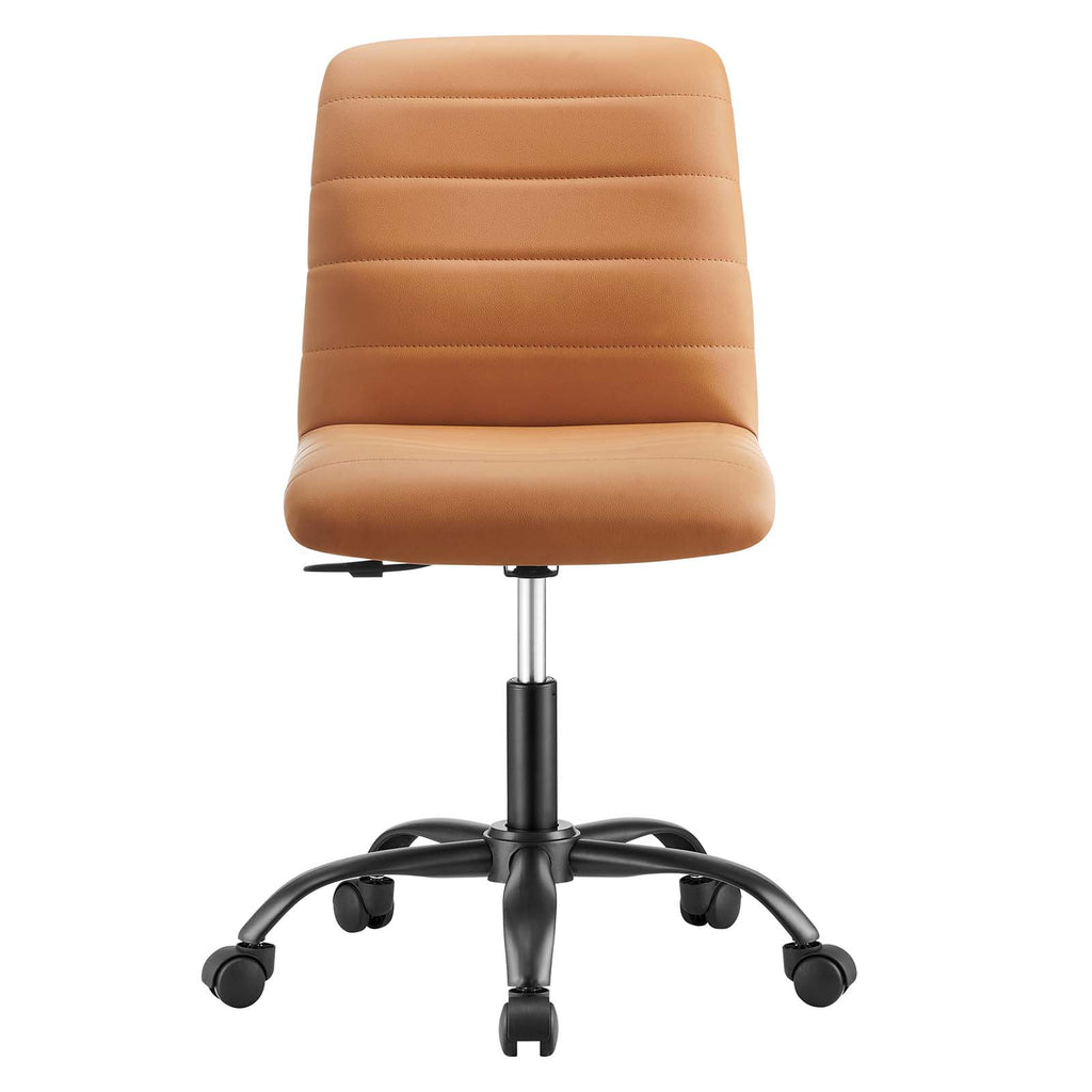 Black Tan Vegan Leather Office Chair A958962