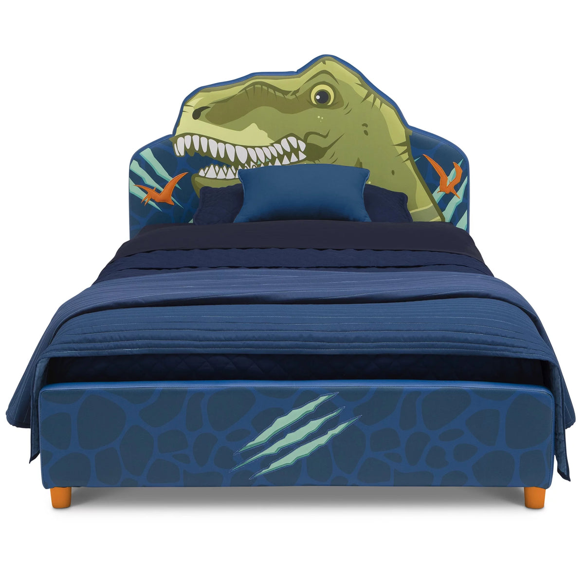 Blue Upholstered Twin Bed G5575