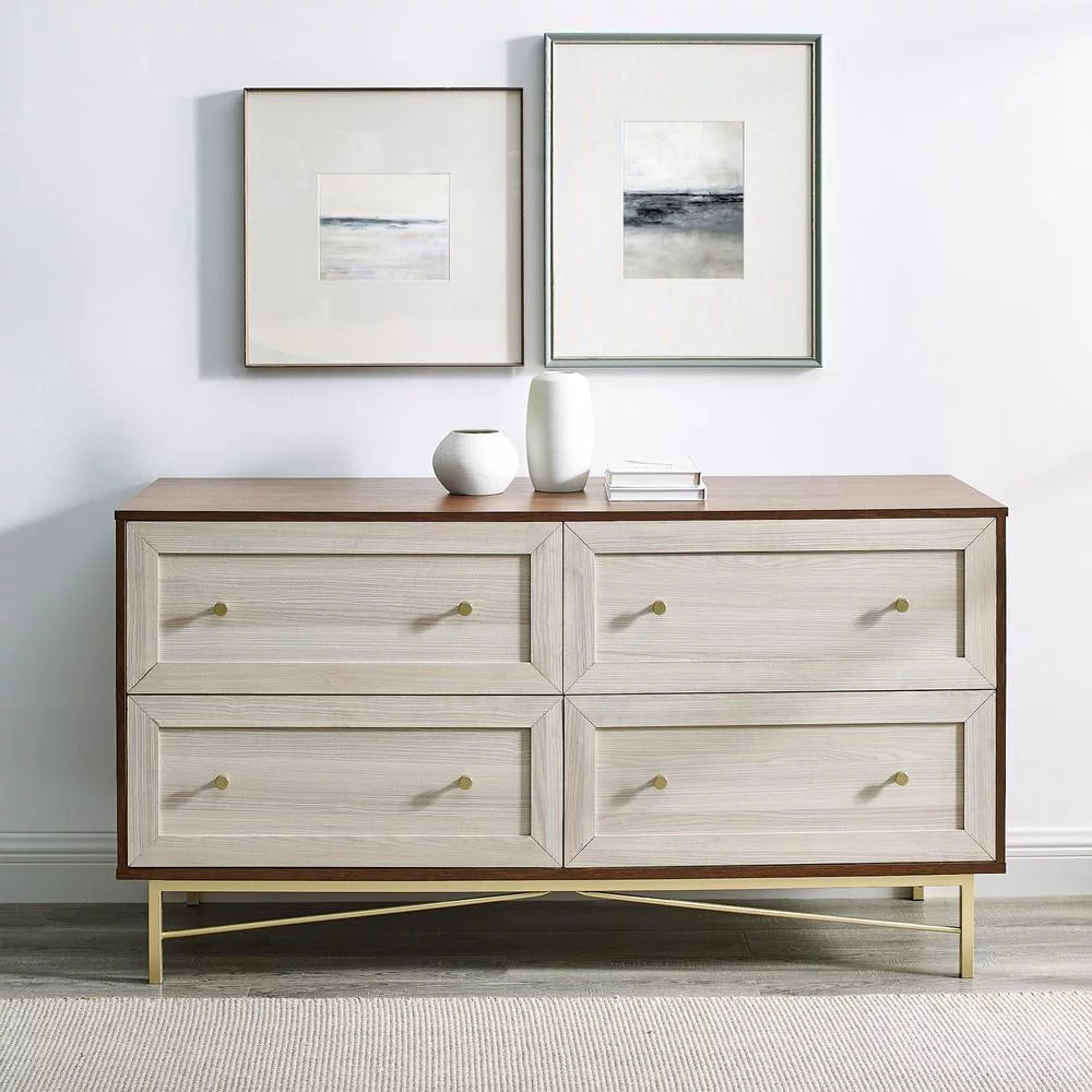 56" 4-Drawer Modern Bedroom Dresser C335