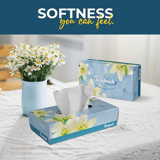 Soft 2 Ply Facial Tissues 130 Count Pack of 6 Z522813