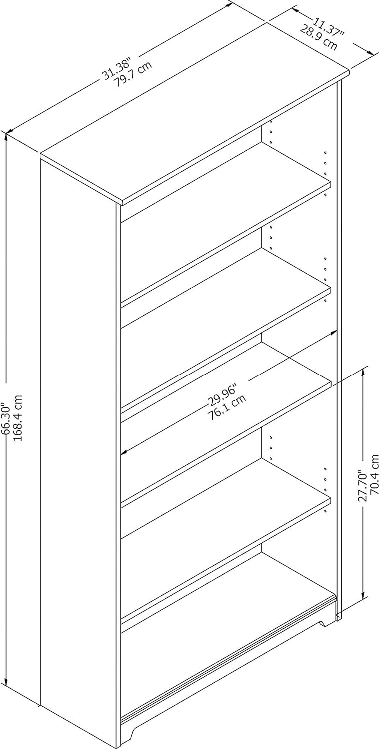 Natural Maple 5 Shelf Bookcase C73910