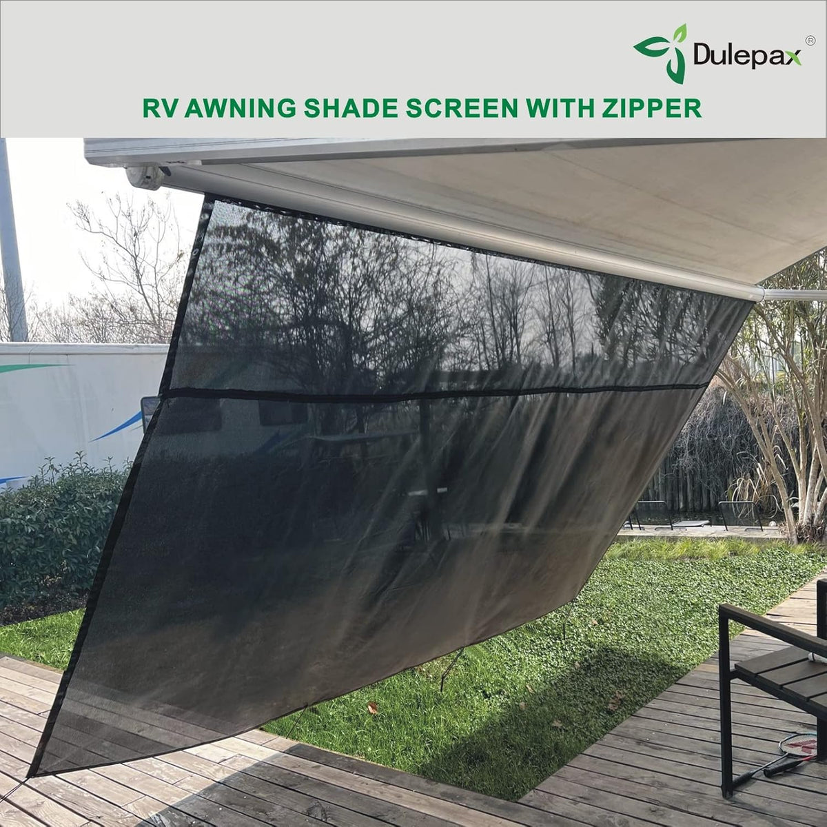 RV Awning Shade Screen 8'X10'3'' with Zipper Z1051
