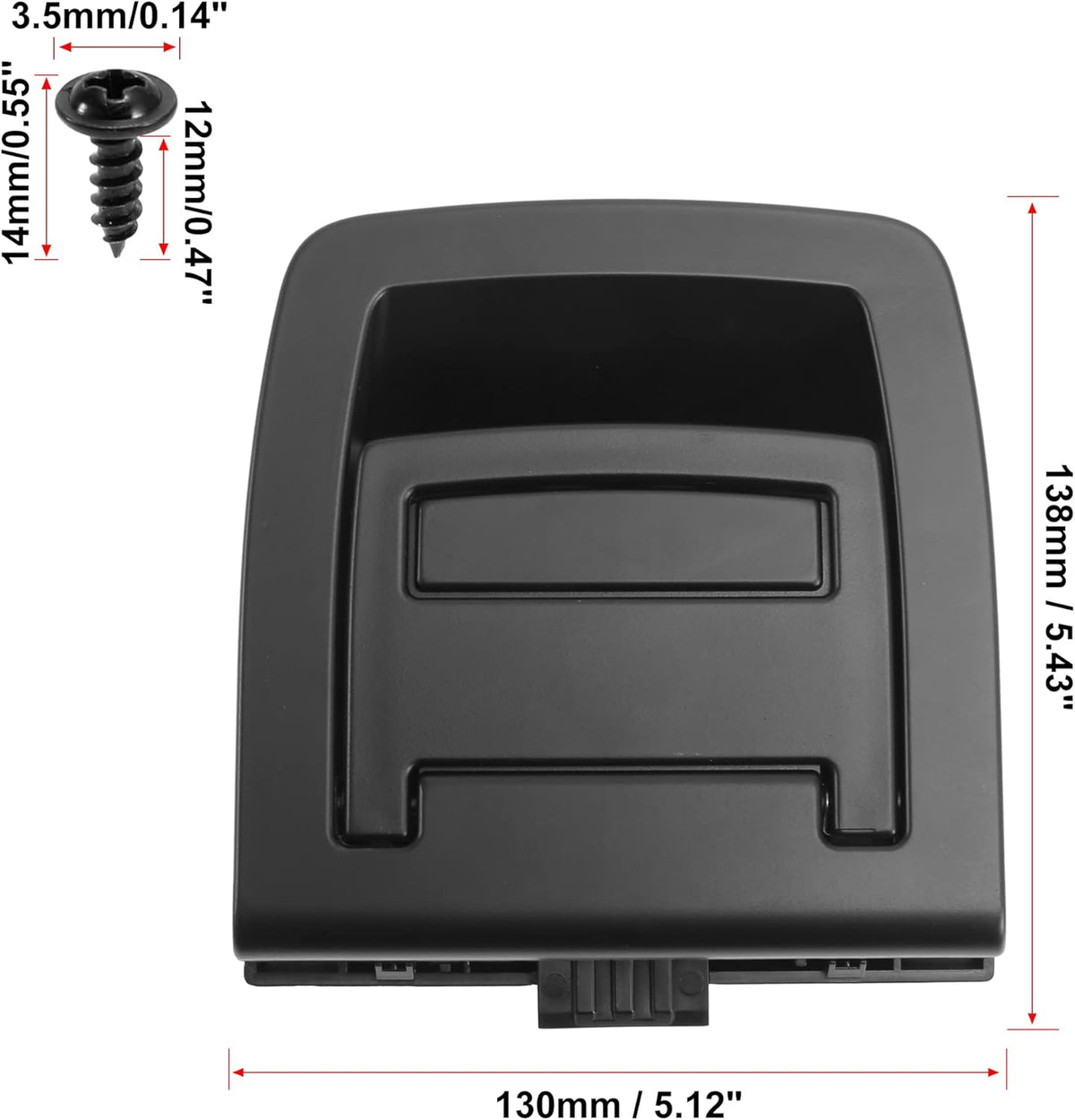 Black Rear Trunk Mat Carpet Handle T906