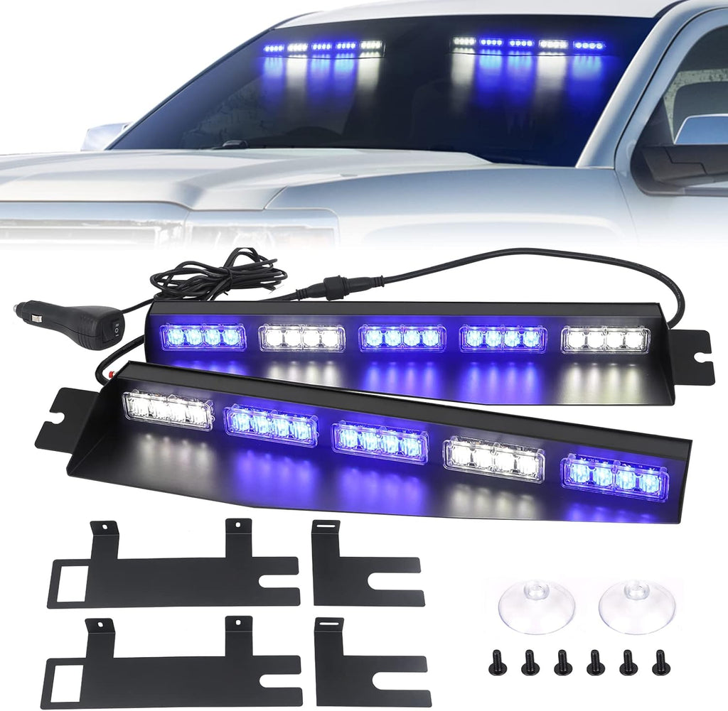 34 inches 40 LED Green White Strobe Light Bar for Trucks Q477771