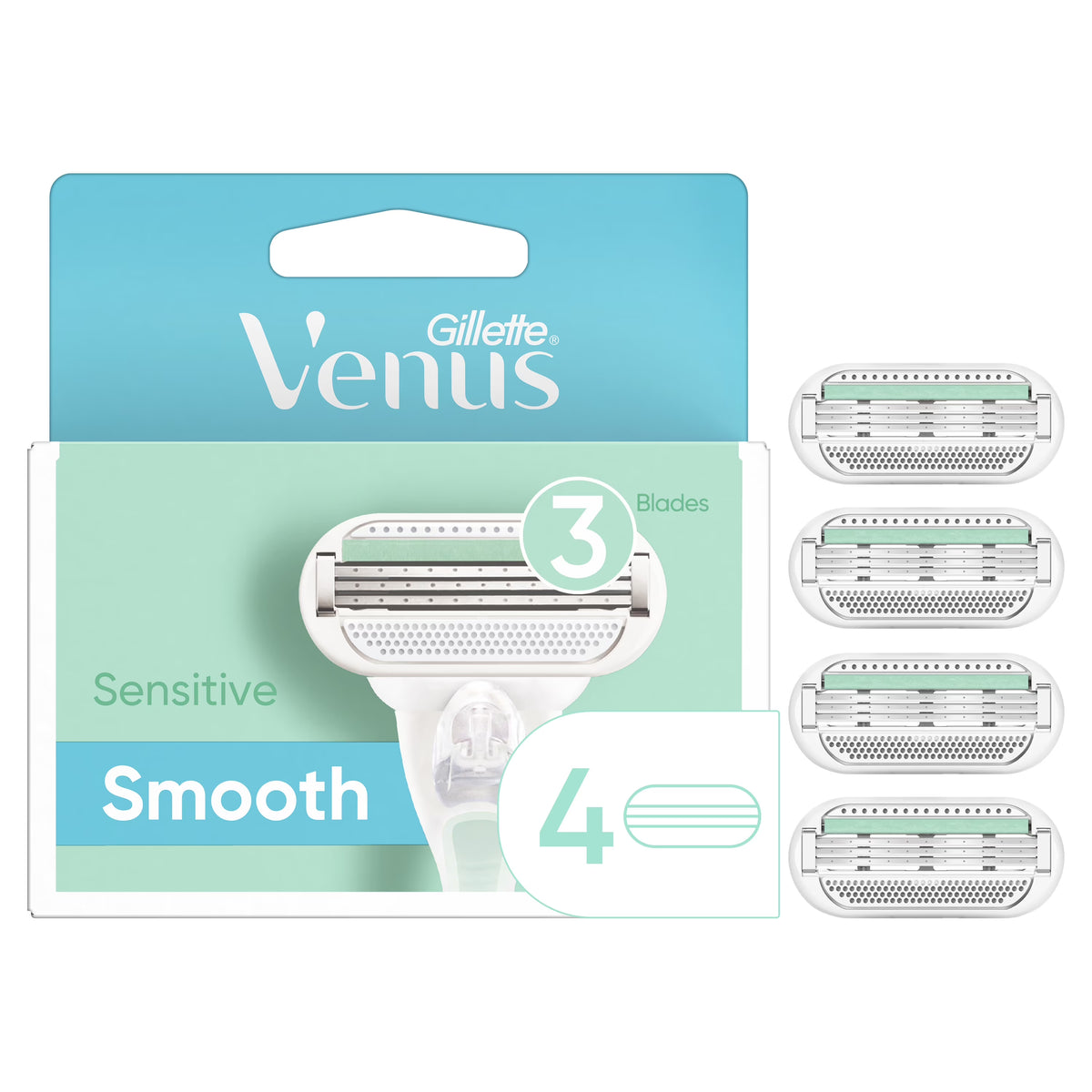 Sensitive Women's Razor Blade Refills, 4 Count T536373