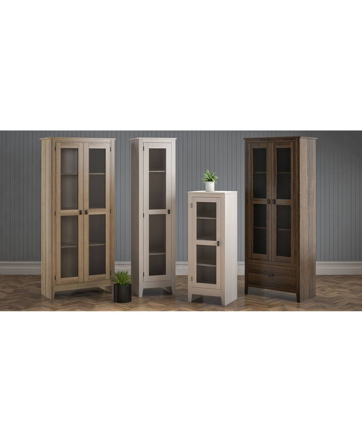 Brown Oak Storage Cabinet L4638
