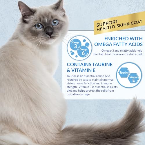 Lickable Purée Natural Cat Treats with Omega Oils, Taurine and Vitamin E, 50 Tubes Z846