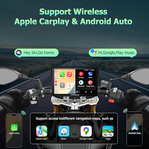 7-Inch Motorcycle GPS Navigation System with Apple CarPlay & Android Auto U6723