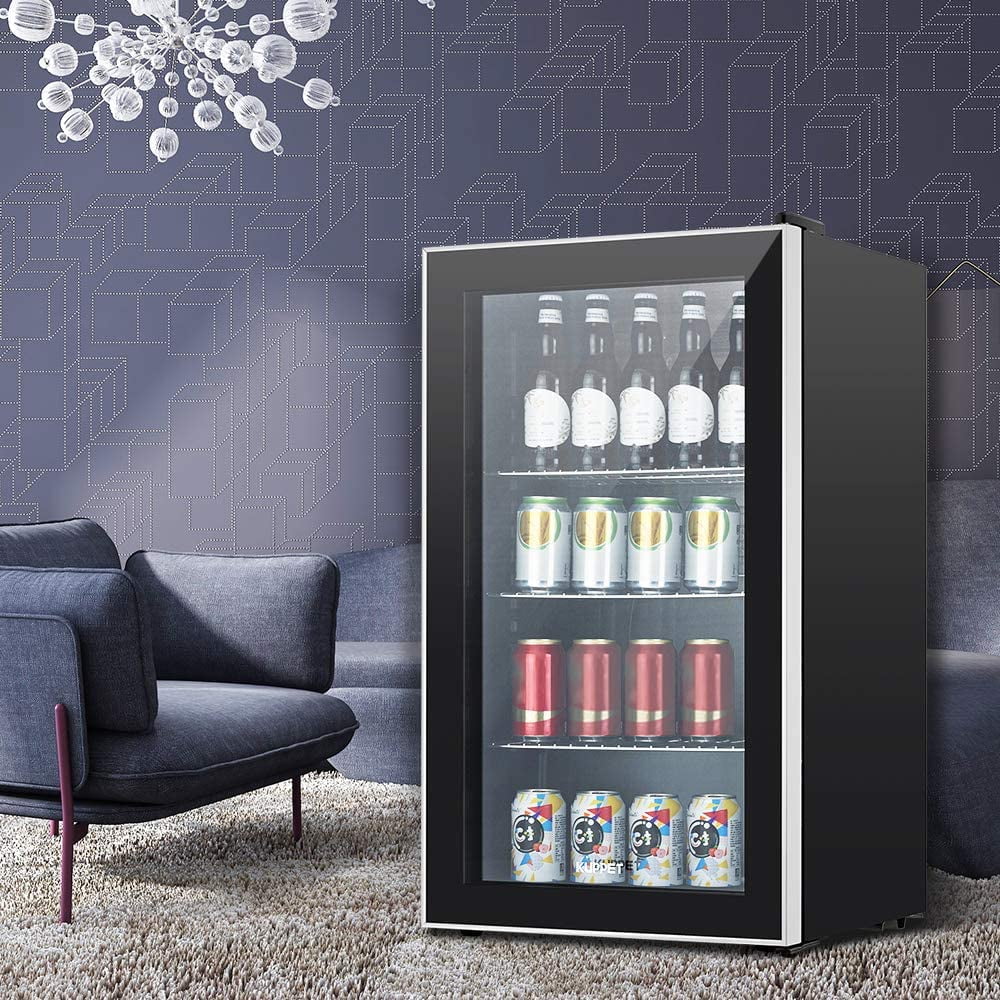 120 Can Beverage Refrigerator Glass Door Stainless Steel N767