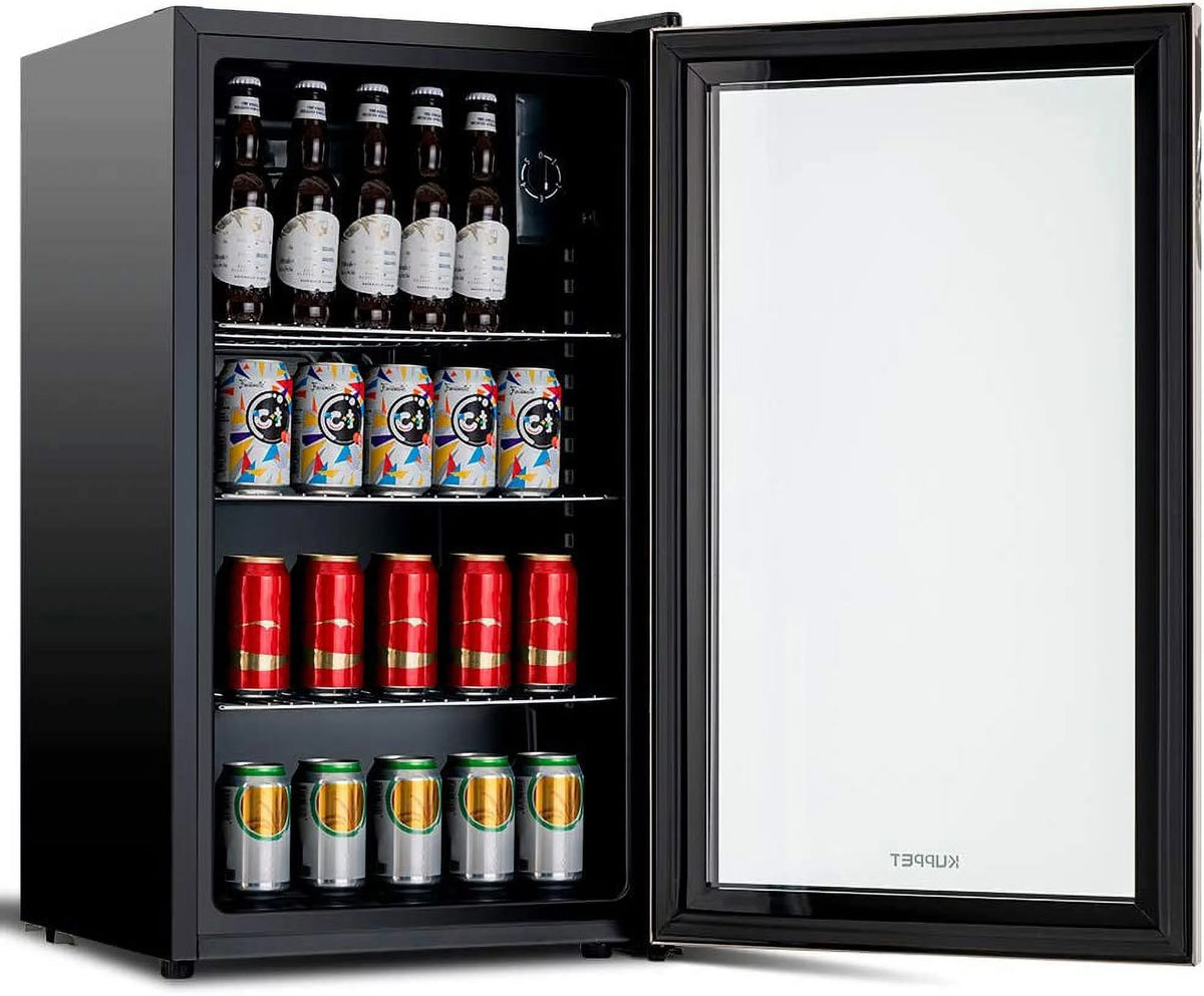 120 Can Beverage Refrigerator Glass Door Stainless Steel N767