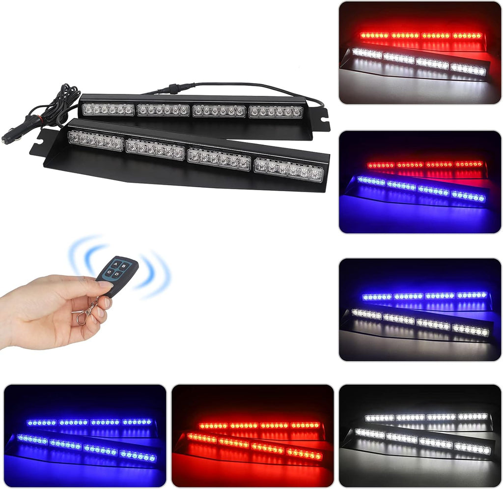 34 inches 40 LED Green White Strobe Light Bar for Trucks Q477771