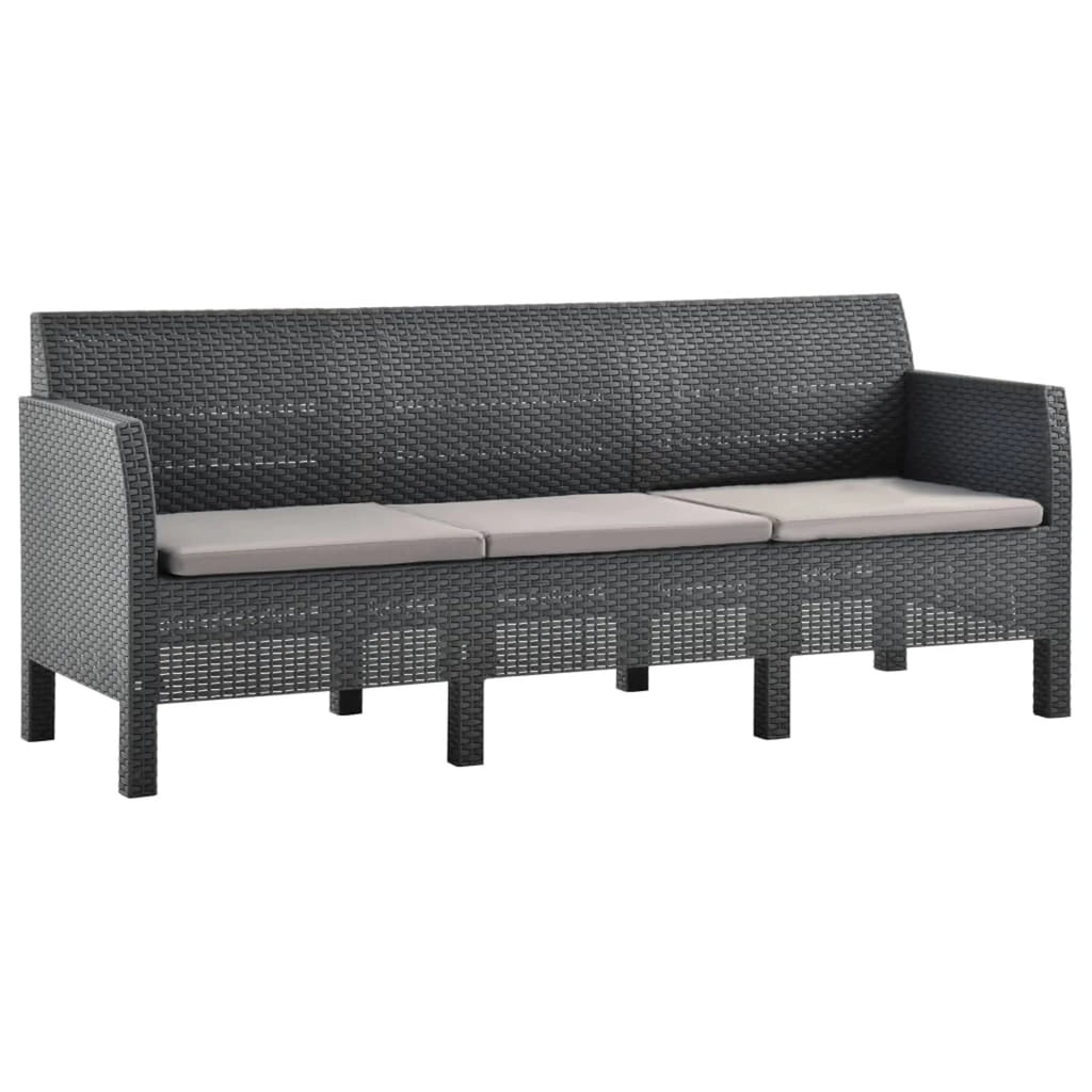 4 Piece Polypropylene Patio Lounge Set with Cushion N4268