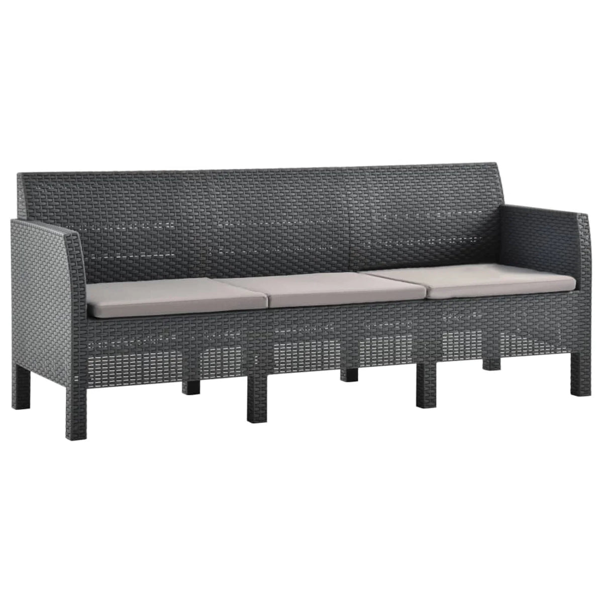 4 Piece Polypropylene Patio Lounge Set with Cushion N4268