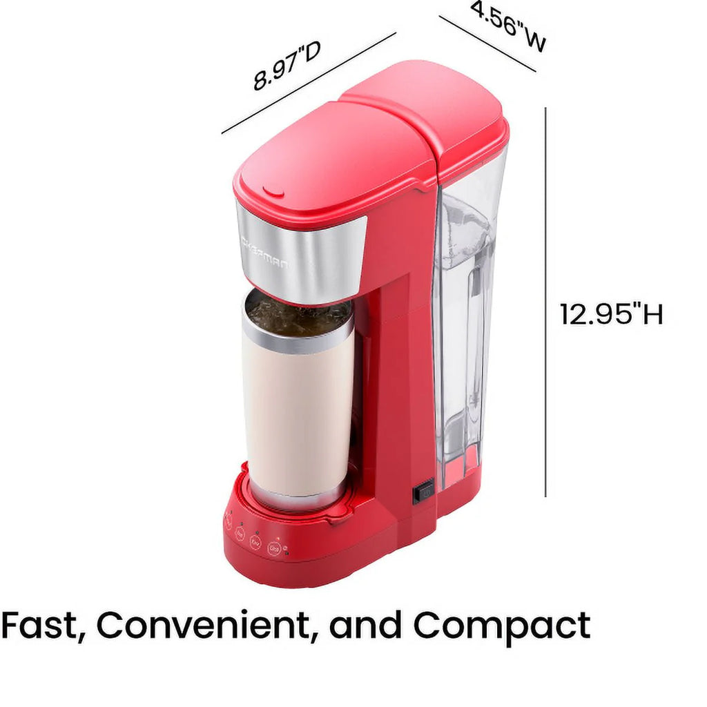 Single Serve Coffee Maker 40oz Water Reservoir Red O753292