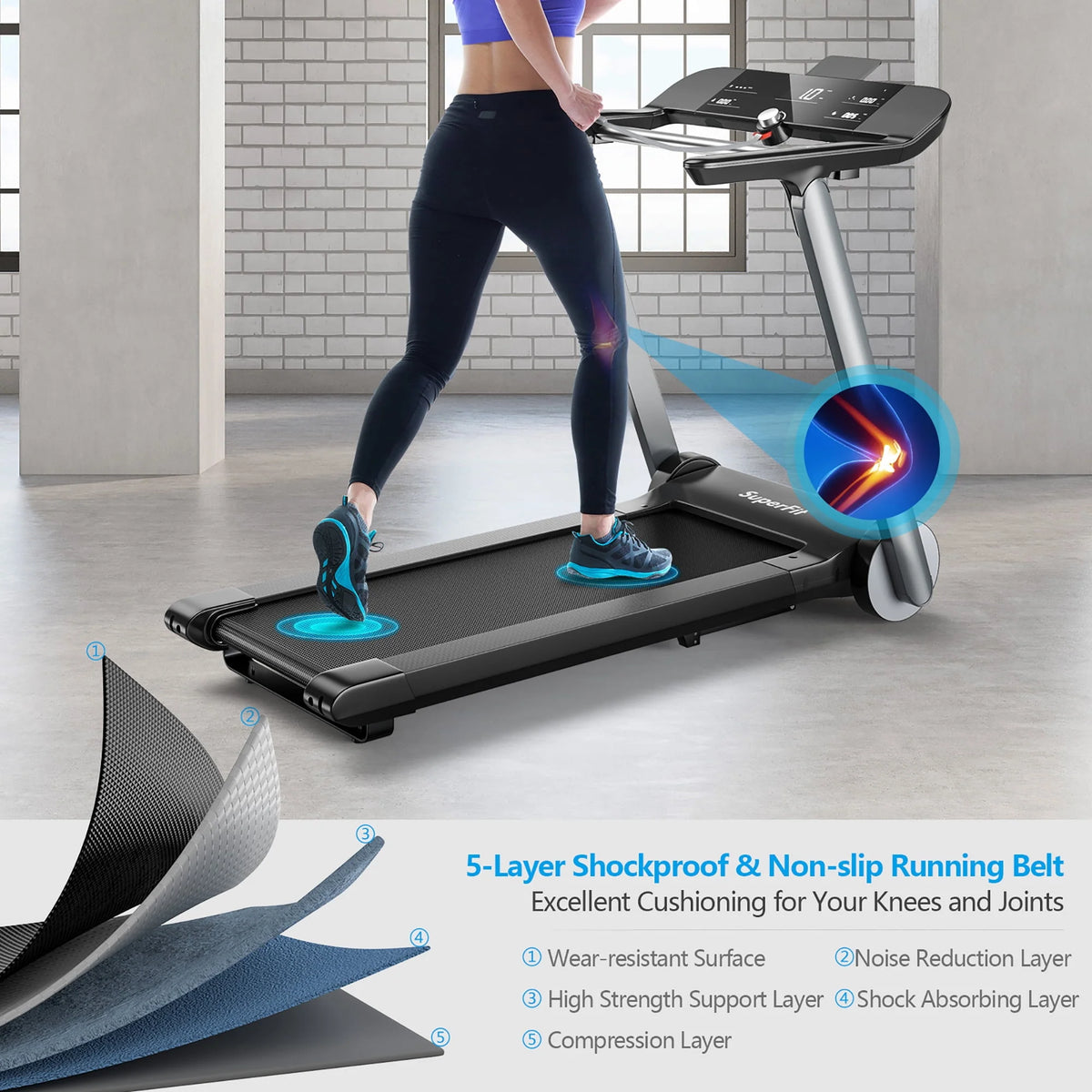 Folding Electric Treadmill F5979
