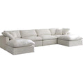 Cream Velvet Modular Sectional B677