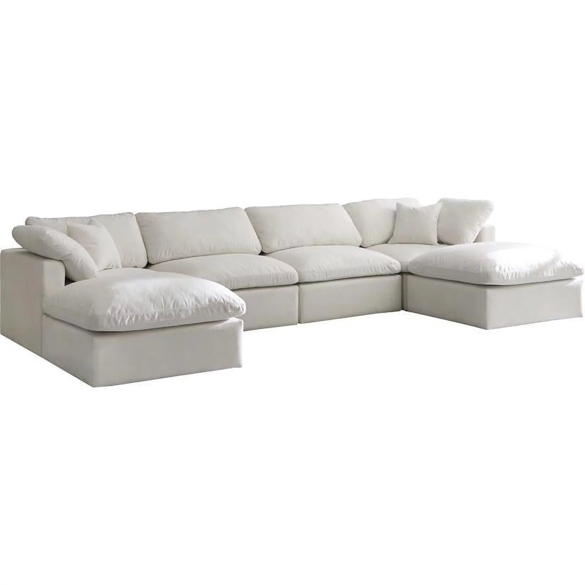 Cream Velvet Modular Sectional B677