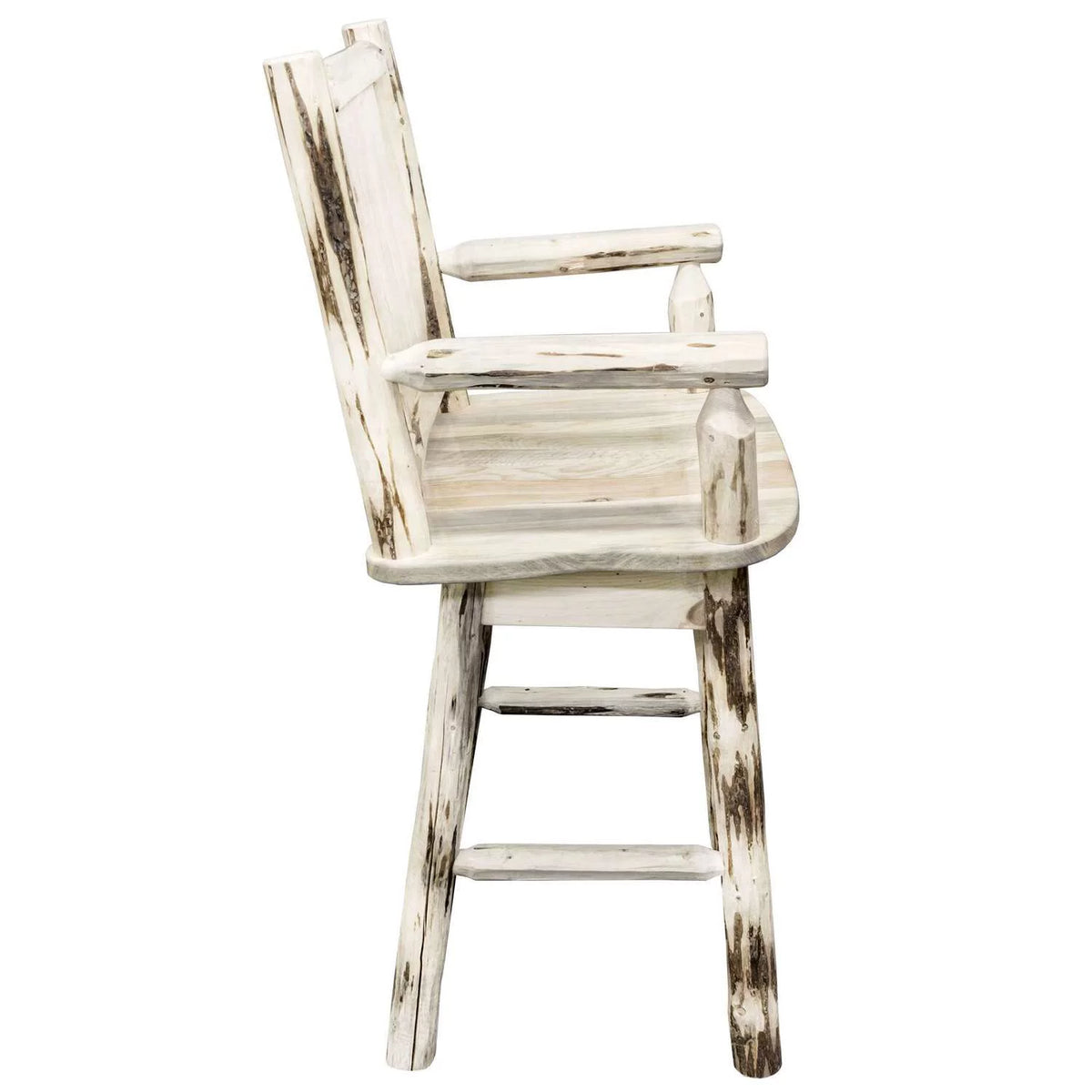 24" Counter Height Wood Swivel Barstool in Natural H19103