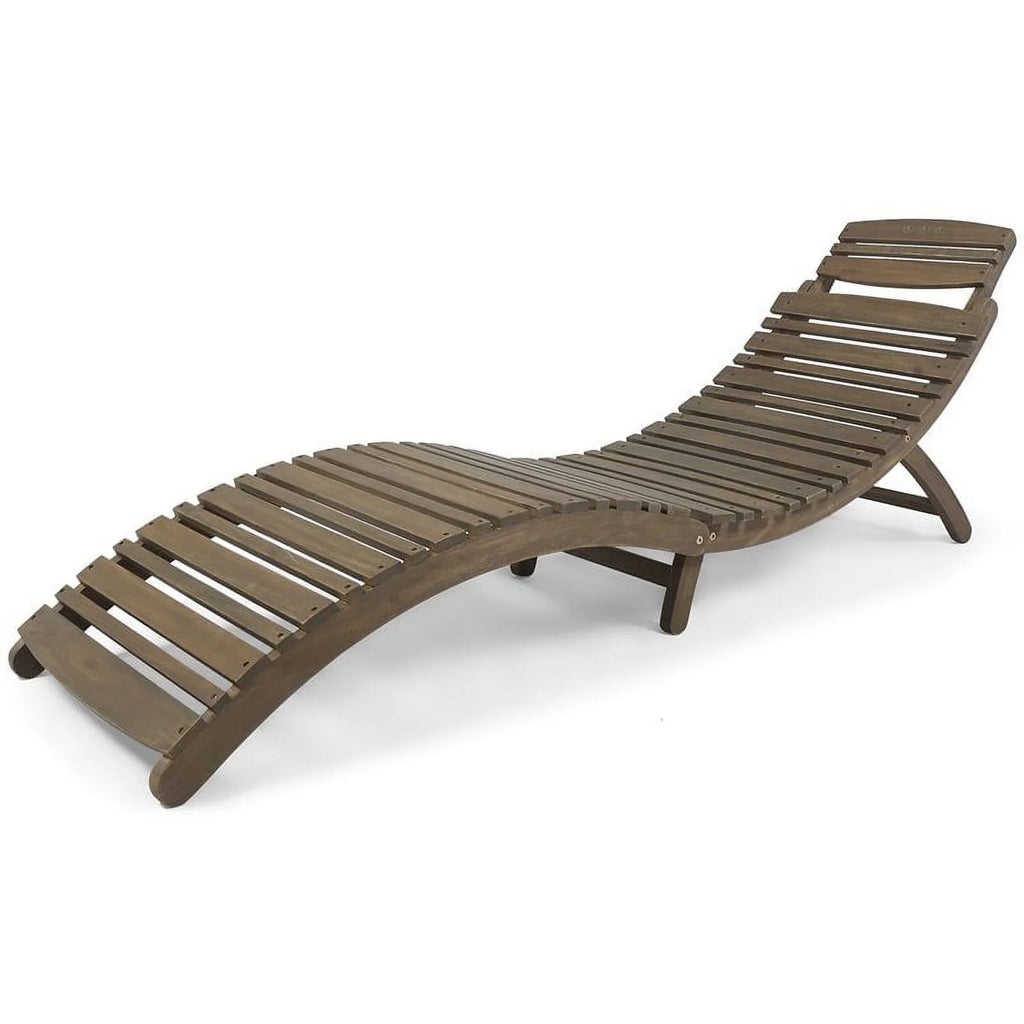 Acacia Wood Foldable Chaise Lounge M732