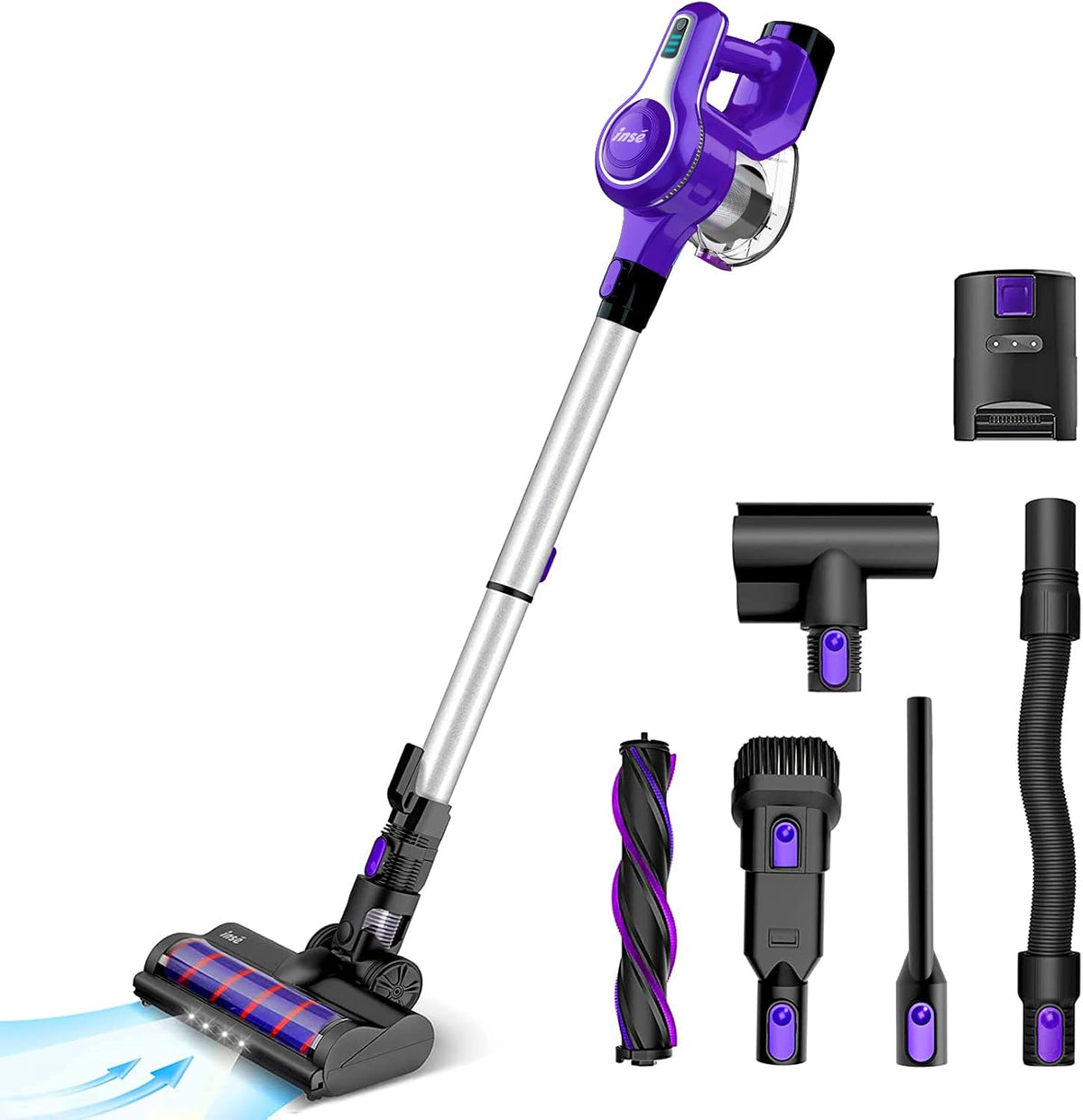 Cordless Stick Vacuum Cleaner, 23Kpa, 45min Runtime, 10-in-1, Blue A790605