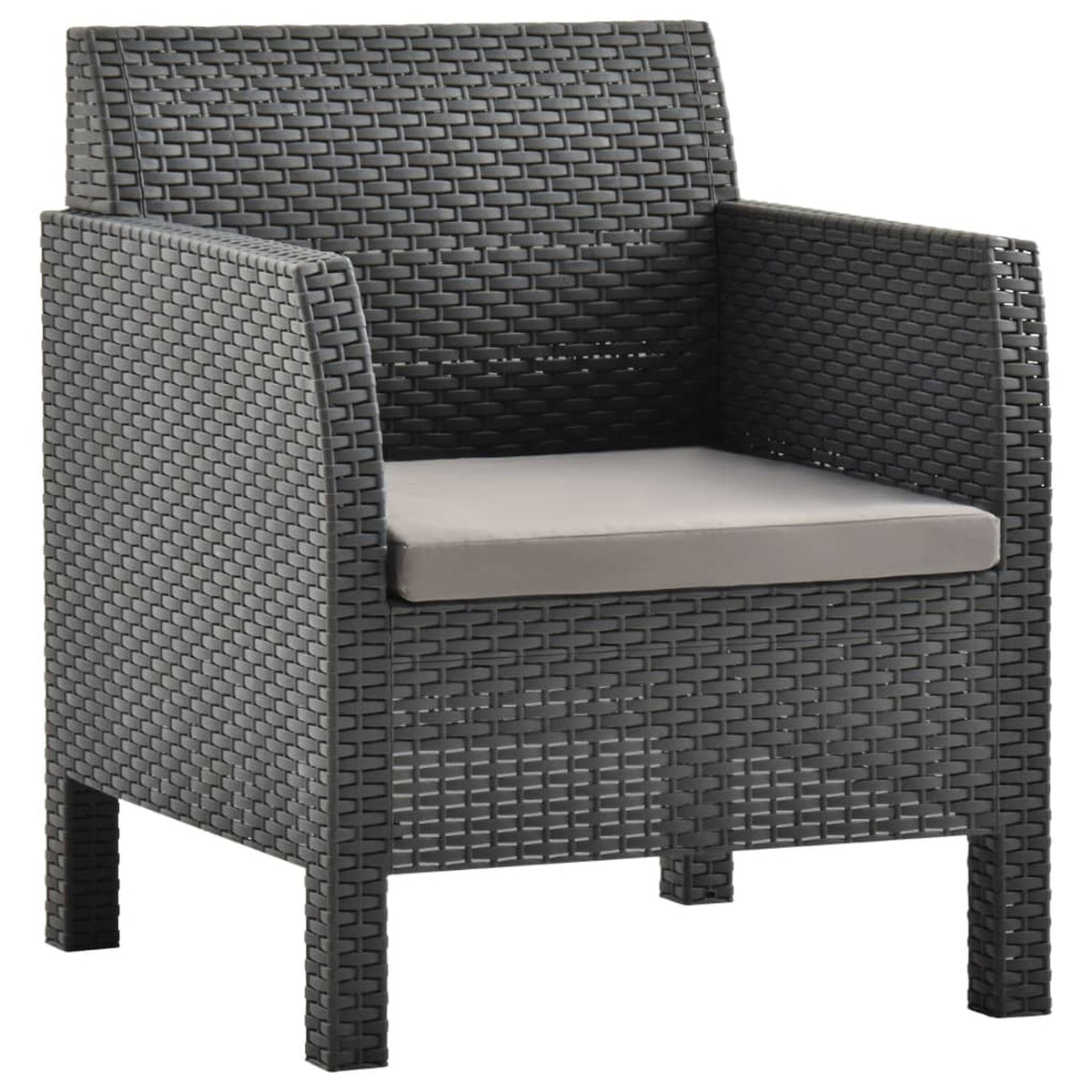 4 Piece Polypropylene Patio Lounge Set with Cushion N4268