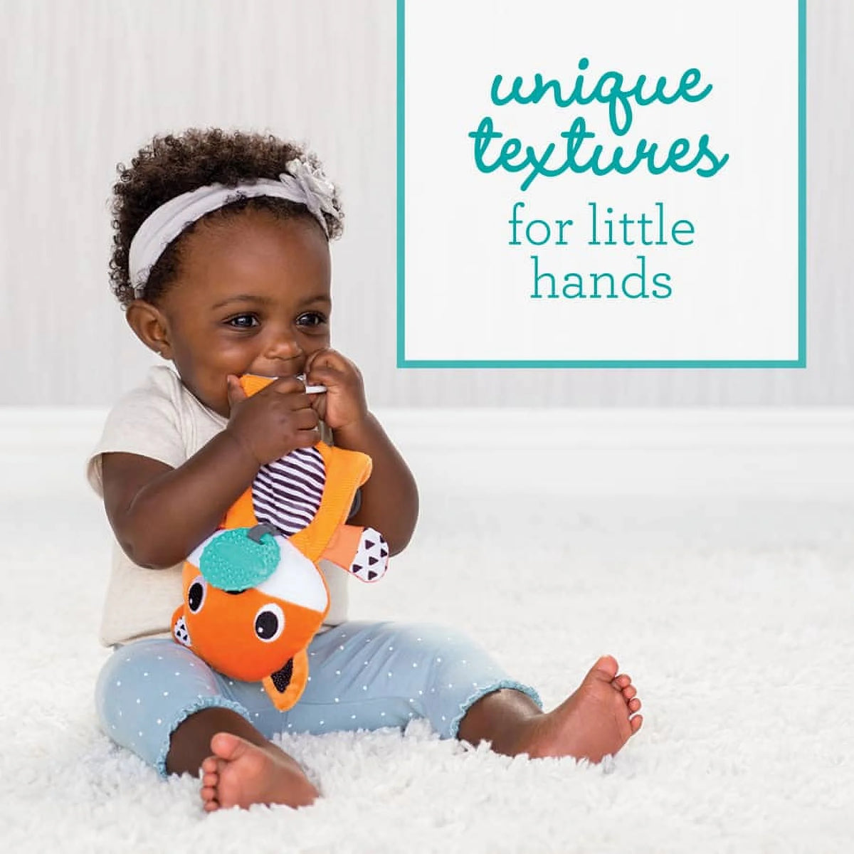 Fox Cuddly Rattle Textured Teether L949721